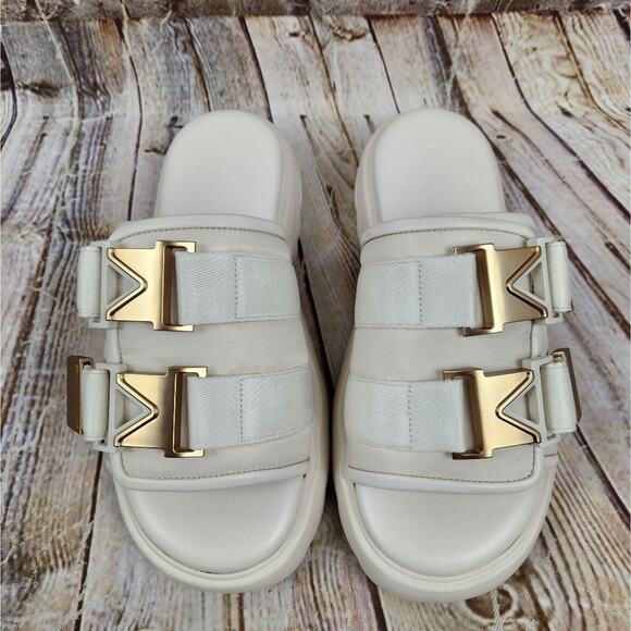 Bottega Veneta Flash Buckle Sandals in String Cream Size 38 US 8 With Box - Picture 7 of 12